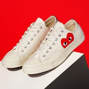 comme des garcons PLAY RED HEART CHUCK 70 LOW TOP size 9 (men's)